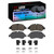 DFC 4000 HybriDynamic Rear Brake Pads and Hardware Kit, Ford Transit-350/SRW 2015-2019