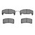 DFC 5000 Advanced Semi-Metallic Rear Brake Pads, Buick Regal 1988-1994