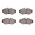 DFC 5000 Advanced Semi-Metallic Front Brake Pads, Nissan 300ZX Turbo 1987-1989
