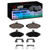 DFC 4000 HybriDynamic Rear Brake Pads and Hardware Kit, Ford Taurus (Excl SHO) 1986-1993