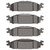 DFC 5000 Advanced Ceramic Front Brake Pads, Ford Taurus (Excl SHO) 2011-2019