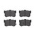 DFC 5000 Advanced Ceramic Rear Brake Pads, Acura LEGEND 1986-1988
