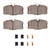 DFC 4000 HybriDynamic Front Brake Pads and Hardware Kit, Mercedes-Benz 500SEC 1984-1985