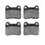 DFC 5000 Advanced Low-Metallic Rear Brake Pads, Mercedes-Benz E300 1983-1995