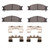 DFC 5000 Advanced Semi-Metallic Front Brake Pads and Hardware Kit, Nissan D21 Hardbody Pickup 4WD 1985-2015