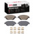 DFC 5000 Advanced Low-Metallic Front Brake Pads and Hardware Kit, Fiat 500 (USA/Canada) 2012-2019