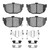 DFC 5000 Advanced Ceramic Rear Brake Pads and Hardware Kit, 85-9 Hyundai Elantra