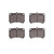 DFC 5000 Advanced Semi-Metallic Front Brake Pads, Mazda 323 1986-1994