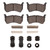 DFC 5000 Advanced Semi-Metallic Front Brake Pads and Hardware Kit, Mazda 626 1983-1987