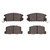DFC 5000 Advanced Ceramic Rear Brake Pads, Toyota MR2 1985-1989