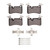 DFC 5000 Advanced Low-Metallic Rear Brake Pads and Hardware Kit, Mercedes-Benz E63 AMG 2007-2013