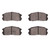 DFC 5000 Advanced Semi-Metallic Front Brake Pads, Dodge Colt 1985-1990