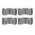 DFC 13-14 Ford Mustang Front 5000 Advanced Low Metallic Brake Pads