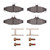 DFC 5000 Advanced Semi-Metallic Rear Brake Pads and Hardware Kit, Chevrolet Corvette 1984-1987