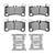 DFC 5000 Advanced Low-Metallic Rear Brake Pads and Hardware Kit, Porsche Cayenne 2008-2010