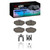 DFC 4000 HybriDynamic Front Brake Pads and Hardware Kit, Ford Taurus (Excl SHO) 1993-2000