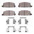 DFC 86-86 Isuzu Trooper Front 5000 Advanced Semi Metallic Brake Pads and Hardware Kit