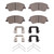 DFC 4000 HybriDynamic Front Brake Pads and Hardware Kit, Hyundai Accent 2018-2023