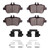 DFC 5000 Advanced Low-Metallic Rear Brake Pads and Hardware Kit, Mercedes-Benz SLK350 2012-2019