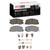 DFC 5000 Advanced Ceramic Front Brake Pads and Hardware Kit, Toyota Van Wagon 1984-1989