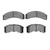 DFC 5000 Advanced Semi-Metallic Front Brake Pads, Pontiac Fiero 1984-1987