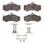 DFC 5000 Advanced Low-Metallic Front Brake Pads and Hardware Kit, Porsche 911 2010-2011