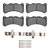 DFC 5000 Advanced Low-Metallic Front Brake Pads and Hardware Kit, Lexus IS F 2008-2025