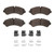 DFC 4000 HybriDynamic Rear Brake Pads and Hardware Kit, American Coach Patriot 2019-2025