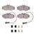 DFC 4000 HybriDynamic Front Brake Pads and Hardware Kit, Audi 90 Quattro 1990-1998