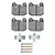 DFC 5000 Advanced Low-Metallic Front Brake Pads and Hardware Kit, BMW 320I (USA/Canada) 1976-1977