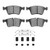 DFC 5000 Advanced Low-Metallic Front Brake Pads and Hardware Kit, Mercedes-Benz GL320 2007-2009