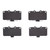 DFC 5000 Advanced Low-Metallic Front Brake Pads, Subaru Impreza 2006-2007