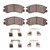 DFC 4000 HybriDynamic Front Brake Pads and Hardware Kit, Subaru GL-10 1985-1994