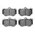 DFC 5000 Advanced Low-Metallic Front Brake Pads, Porsche Cayenne 2005-2010
