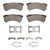 DFC 4000 HybriDynamic Front/Rear Brake Pads and Hardware Kit, Freightliner MT35 / 2016-2024