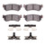 DFC 5000 Advanced Ceramic Rear Brake Pads and Hardware Kit, Chevrolet Optra (USA/Canada) 2004-2007