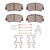 DFC 4000 HybriDynamic Front Brake Pads and Hardware Kit, Ford Courier (USA/Canada) 1970-1984