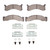 DFC 5000 Advanced Semi-Metallic Front Brake Pads and Hardware Kit, Dodge M400 1973-1979