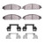 DFC 5000 Advanced Ceramic Front Brake Pads and Hardware Kit, Mercury Sable 2008-2009