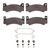 DFC 5000 Advanced Semi-Metallic Front Brake Pads and Hardware Kit, Chrysler Imperial 1973-1978