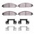 DFC 5000 Advanced Ceramic Front Brake Pads and Hardware Kit, Ford Taurus (Excl SHO) 2005-2009