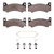 DFC 5000 Advanced Semi-Metallic Front Brake Pads and Hardware Kit, American Motors MATADOR 1969-1976