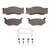 DFC 75-75 Chrysler Cordoba Front 5000 Advanced Semi Metallic Brake Pads and Hardware Kit