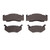 DFC 5000 Advanced Semi-Metallic Front/Rear Brake Pads, Chrysler Newport 1973-1989