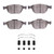 DFC 5000 Advanced Low-Metallic Front Brake Pads and Hardware Kit, Ford Transit Connect 2002-2013