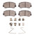 DFC 5000 Advanced Ceramic Front Brake Pads and Hardware Kit, Mazda RX-7 1980-1985
