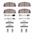 DFC 70-74 Toyota Corolla (US/Canada) Front 5000 Advanced Semi Metallic Brake Pads and Hardware Kit