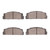 DFC 5000 Advanced Semi-Metallic Front Brake Pads, Toyota Corolla (US/Canada) 1970-1974