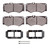 DFC 5000 Advanced Low-Metallic Front Brake Pads and Hardware Kit, Mercedes-Benz G500 (USA/Canada) 2002-2018