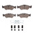 DFC 5000 Advanced Semi-Metallic Rear Brake Pads and Hardware Kit, Dodge Sprinter 3500 2002-2006